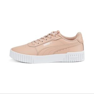PUMA Carina 2.0 Leather Sneakers Women’s 5.5 Rose Quartz Blush Pink Nude NIB